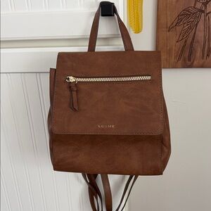 Tan Leather Backpack